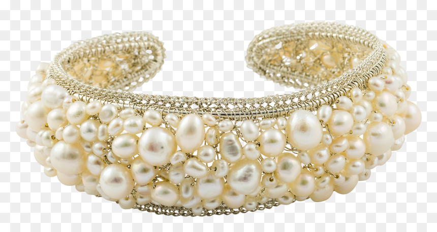 Medium Mosaic Pearl Cuff - Pearl, HD Png Download - pearl border png