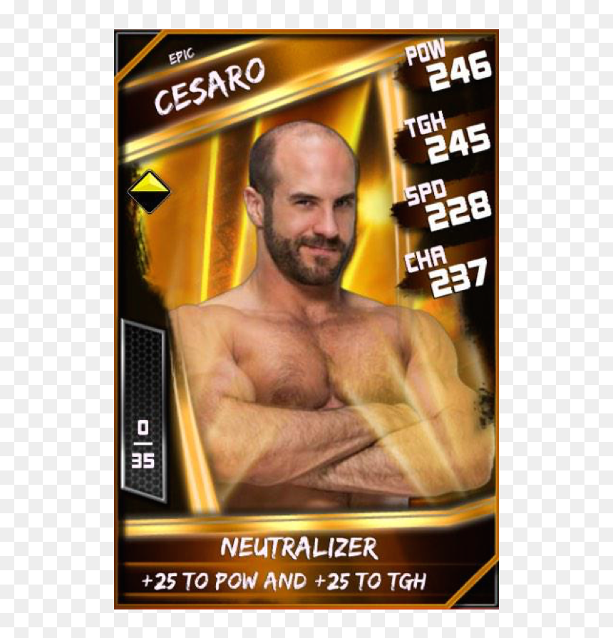 Epic Cesaro - Barechested, HD Png Download - cesaro png
