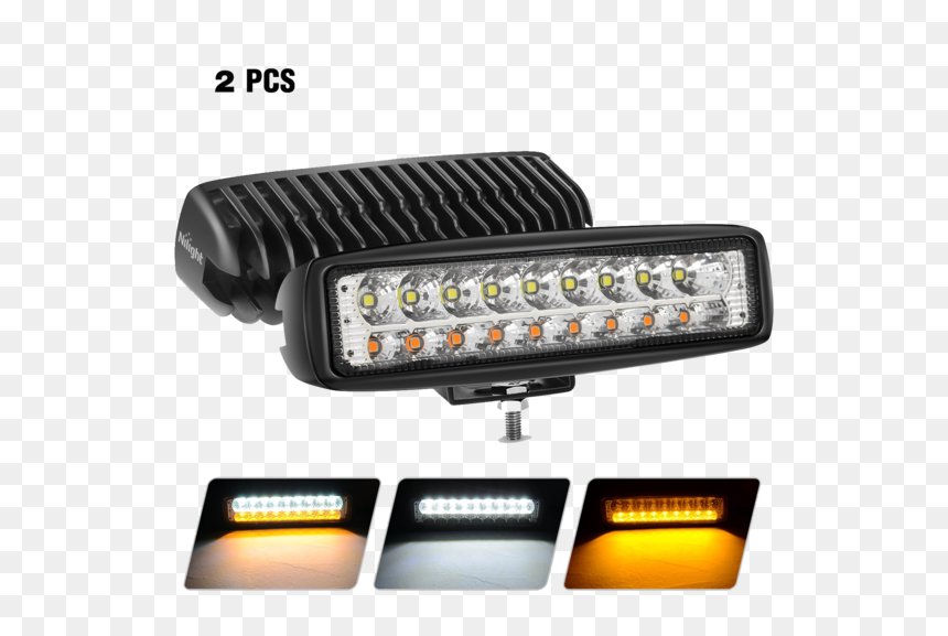 Nilight 15020f-b Bar 2pcs 6 Inch 54w Flood White Amber - Light-emitting Diode, HD Png Download - fog effect png