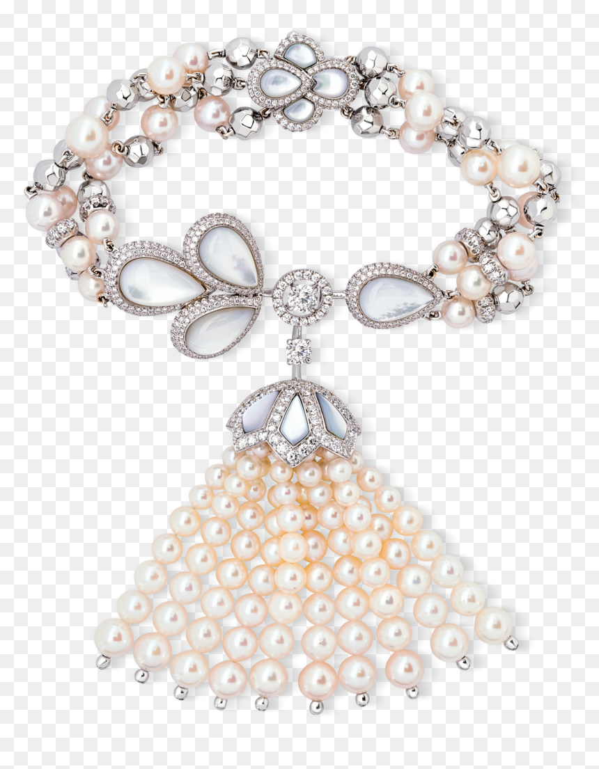 Tassel Tassel Bracelet With Akoya Pearl Add To Wishlist - Necklace, HD Png Download - pearl border png
