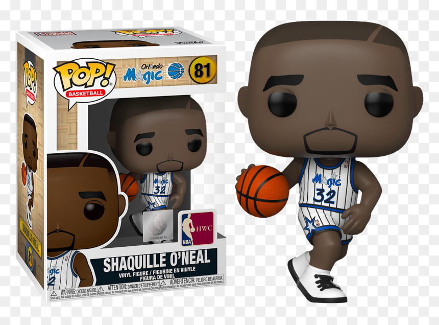 Shaquille O"neal Orlando Magic Pop Vinyl Figure - Shaquille O Neal Pop, HD Png Download - shaquille o'neal png