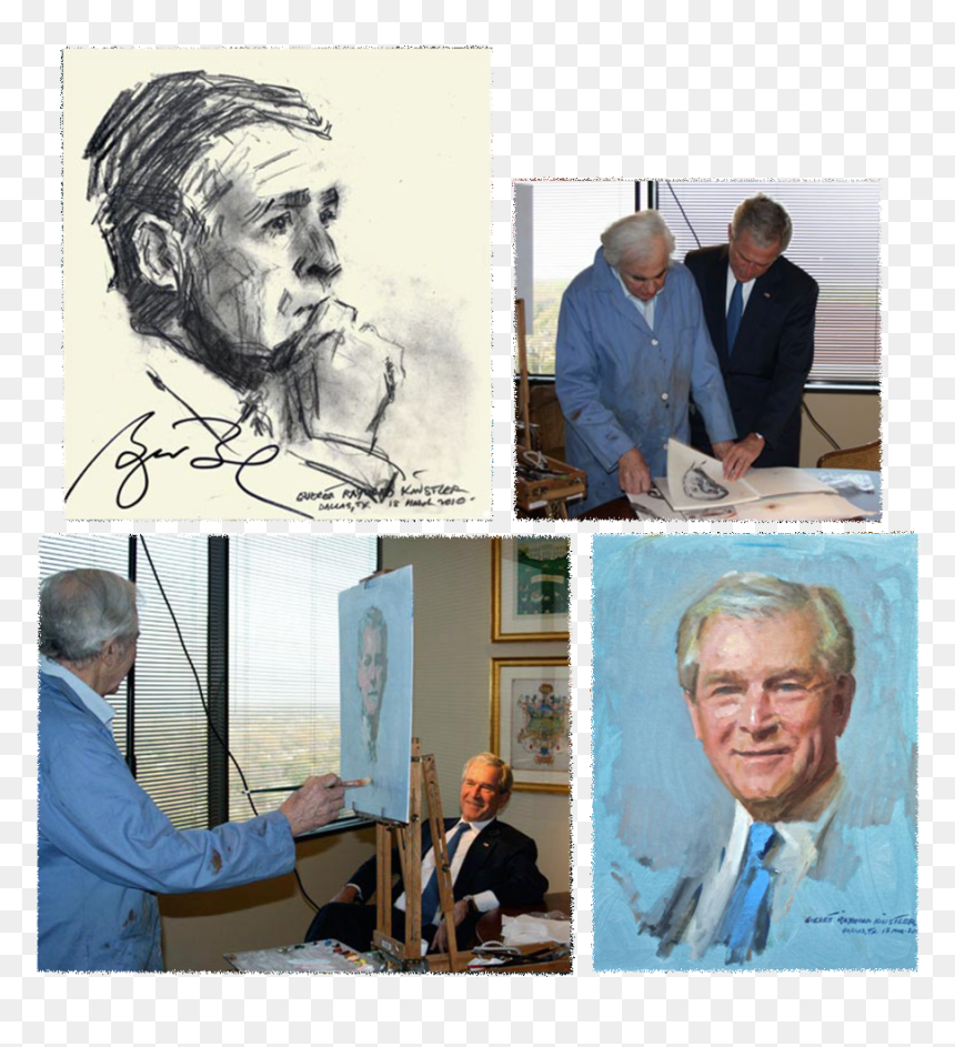 Gwbushcollage - Visual Arts, HD Png Download - george w bush png