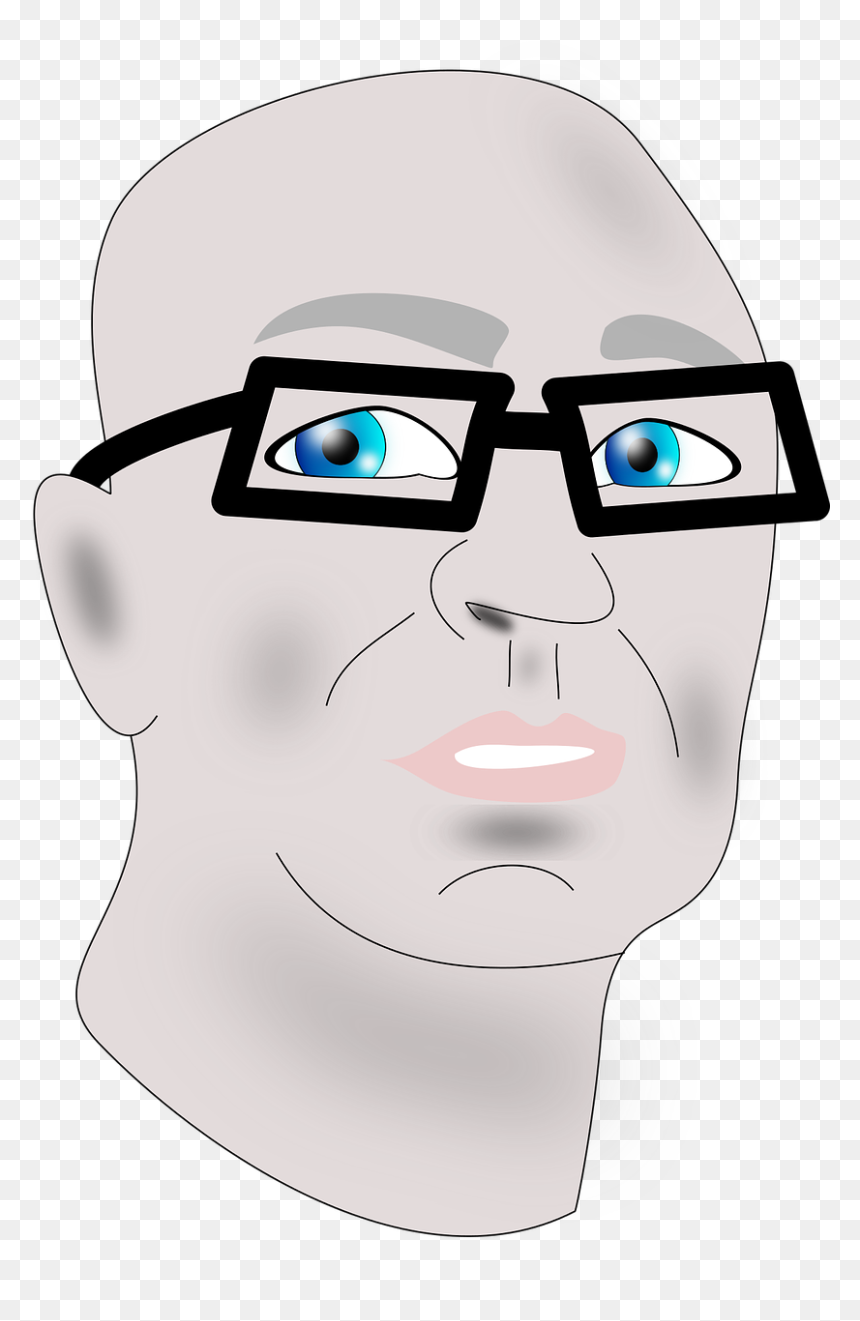 Dibujos De Calvos Con Gafas, HD Png Download - anime glasses png