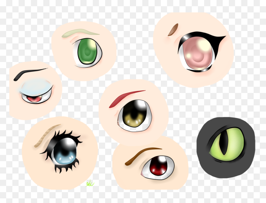 More Eye Practice By Kawaii Onigiri Chan Clipart , - Eyelash, HD Png Download - kawaii eyes png