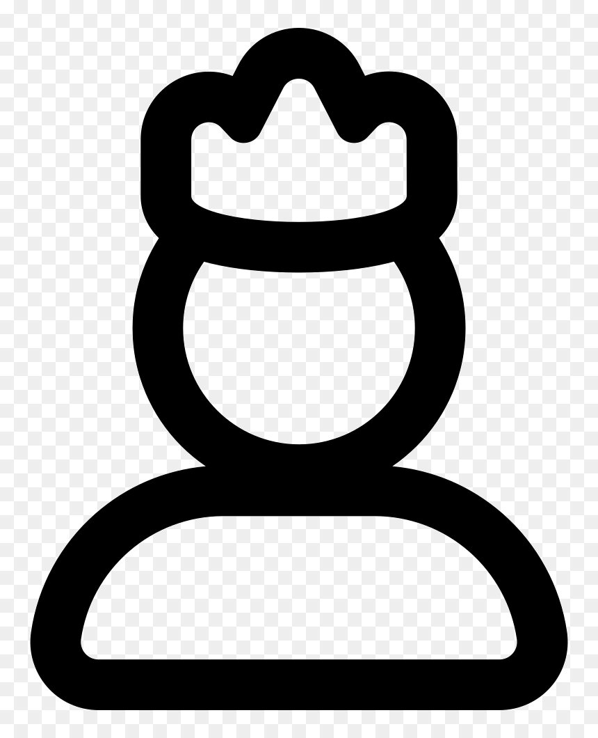 Person With Crown Outline - Person With Crown Png, Transparent Png - crown outline png