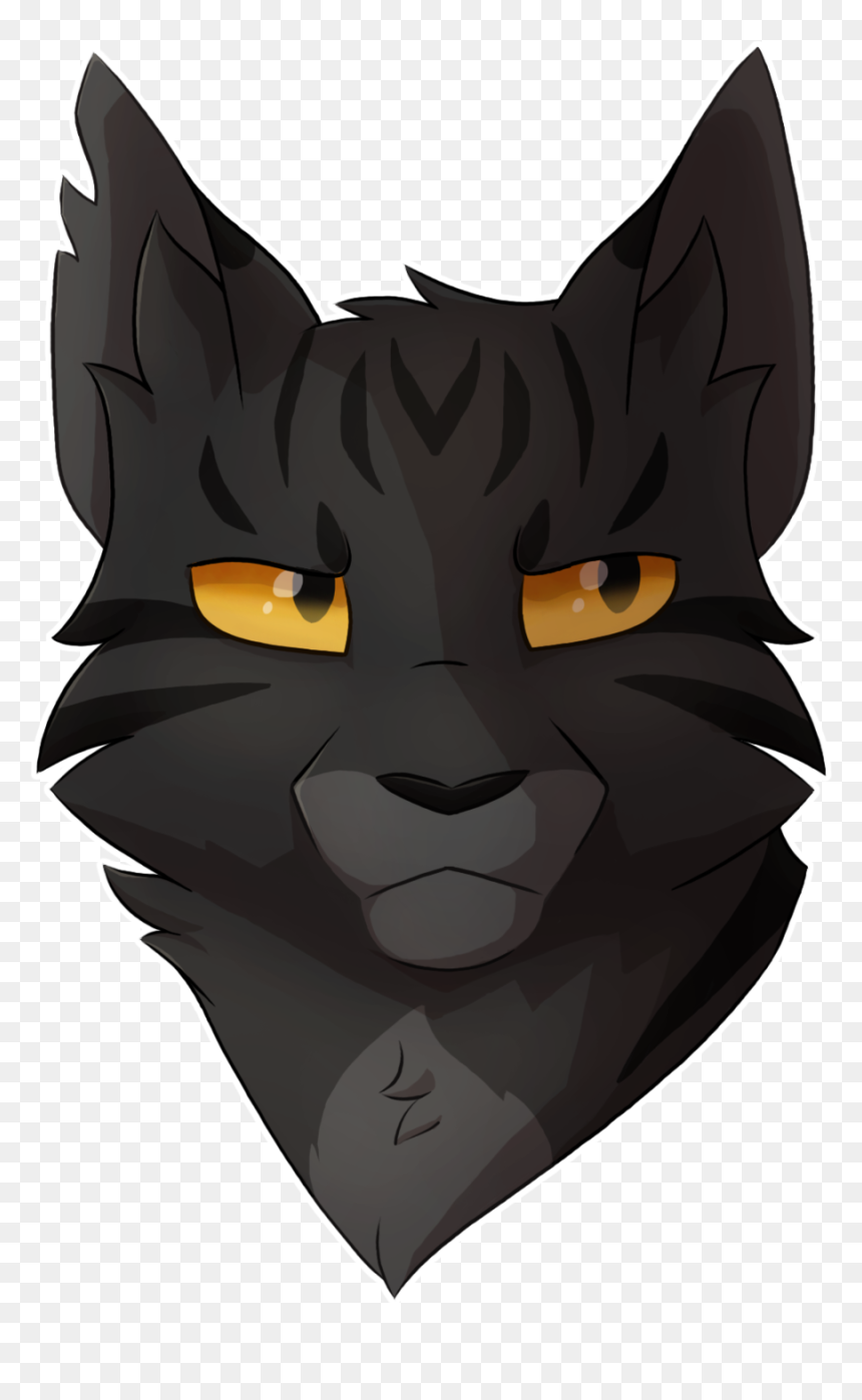 Whiskers Black Cat Feather T-shirt - Darkstripe Warriors Art, HD Png Download - cat whiskers png
