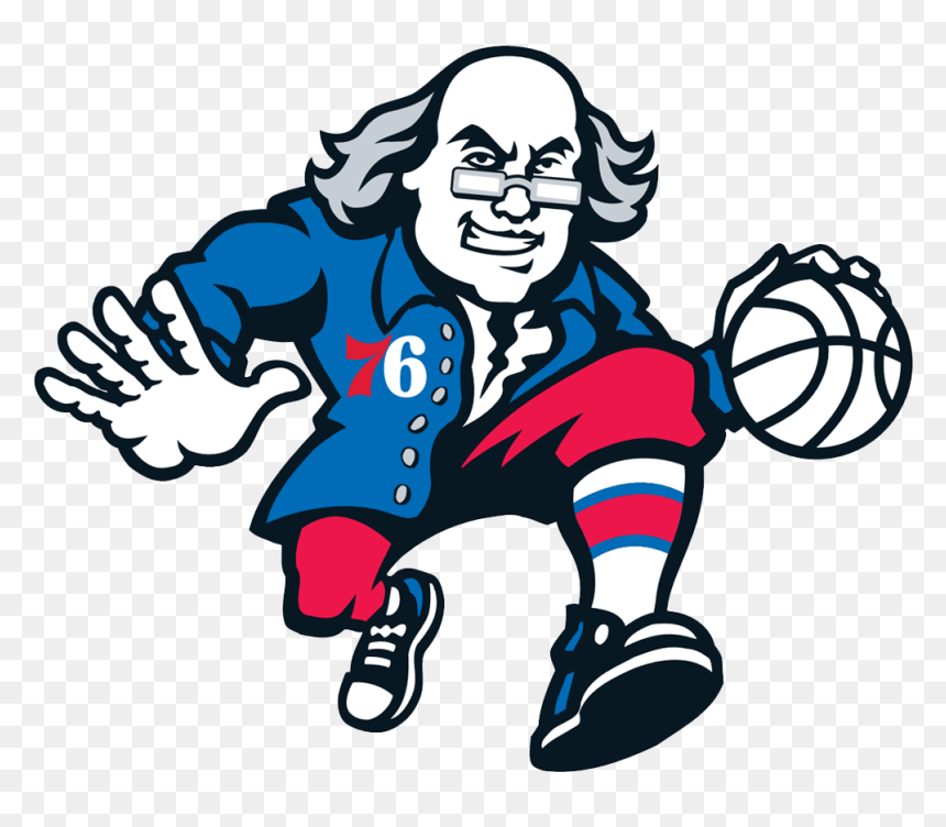 Philadelphia 76ers Logo Ben Franklin - 76ers Ben Franklin Logo, HD Png Download - philadelphia 76ers logo png