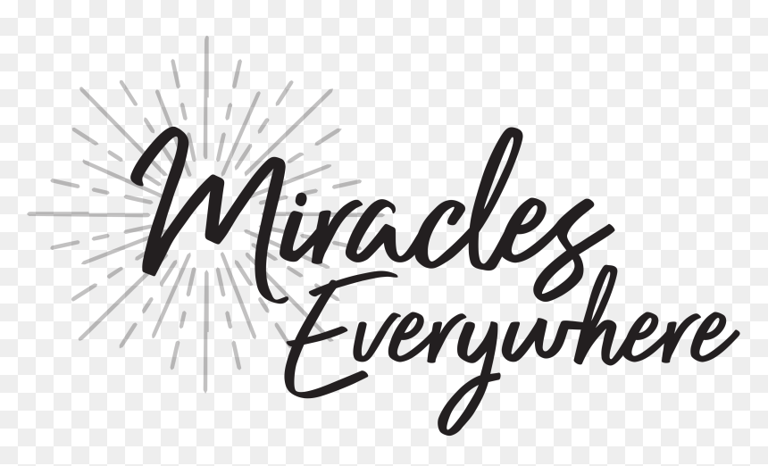 Black & White Version Miracles Everywhere Logo - Miracles Black And White, HD Png Download - new jersey png