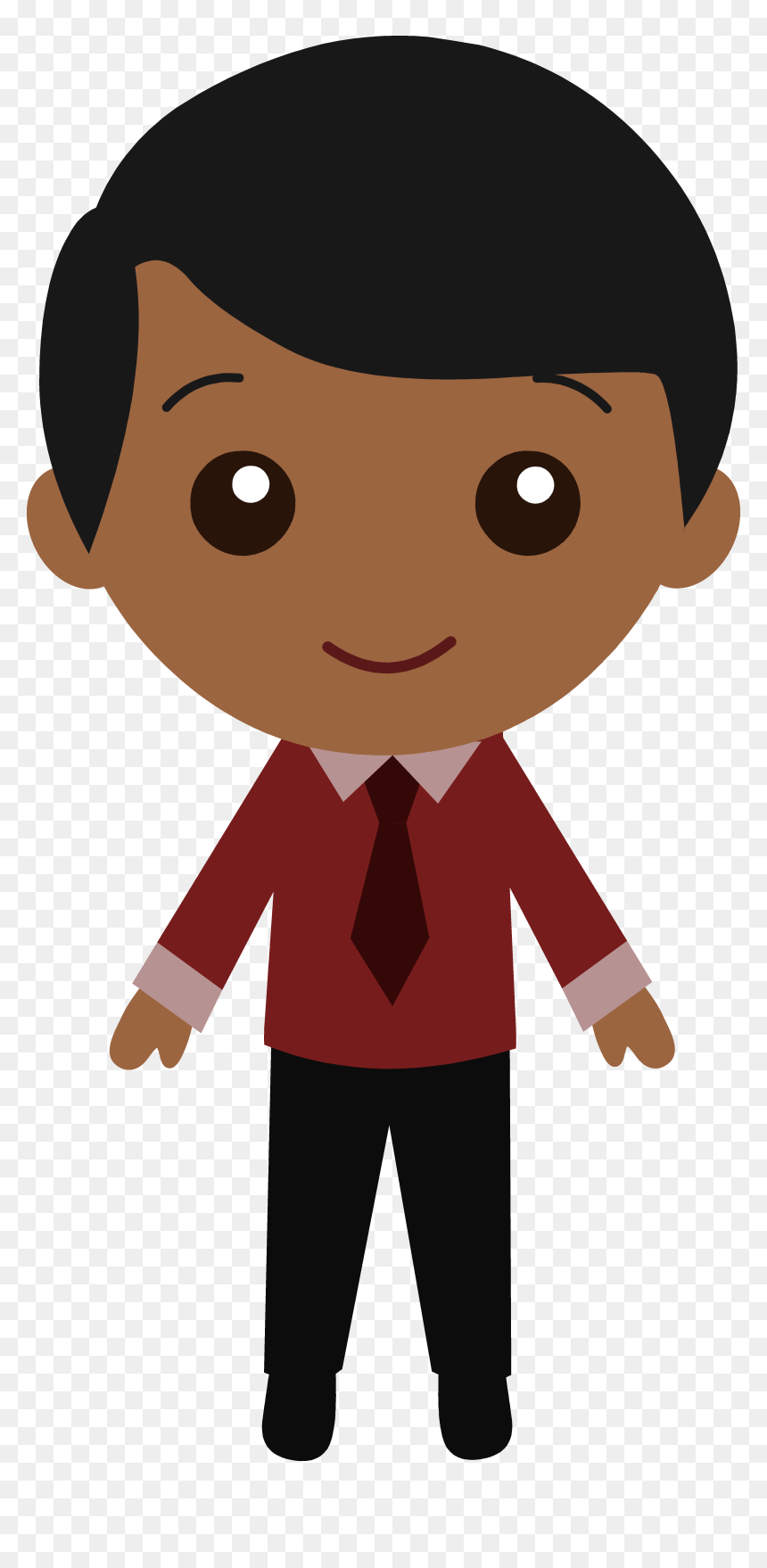 Image Library Download Boy Clipart - Boy Cartoon Black Hair, HD Png Download - boy clipart png