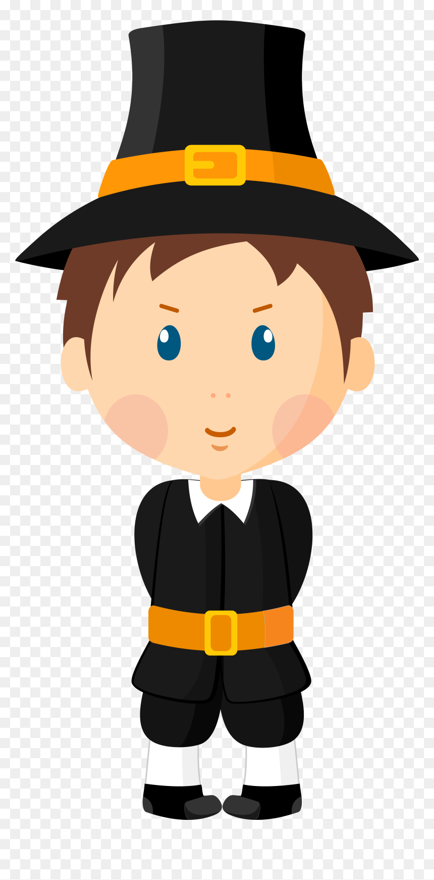 Pilgrim Clipart Kid, HD Png Download - boy clipart png