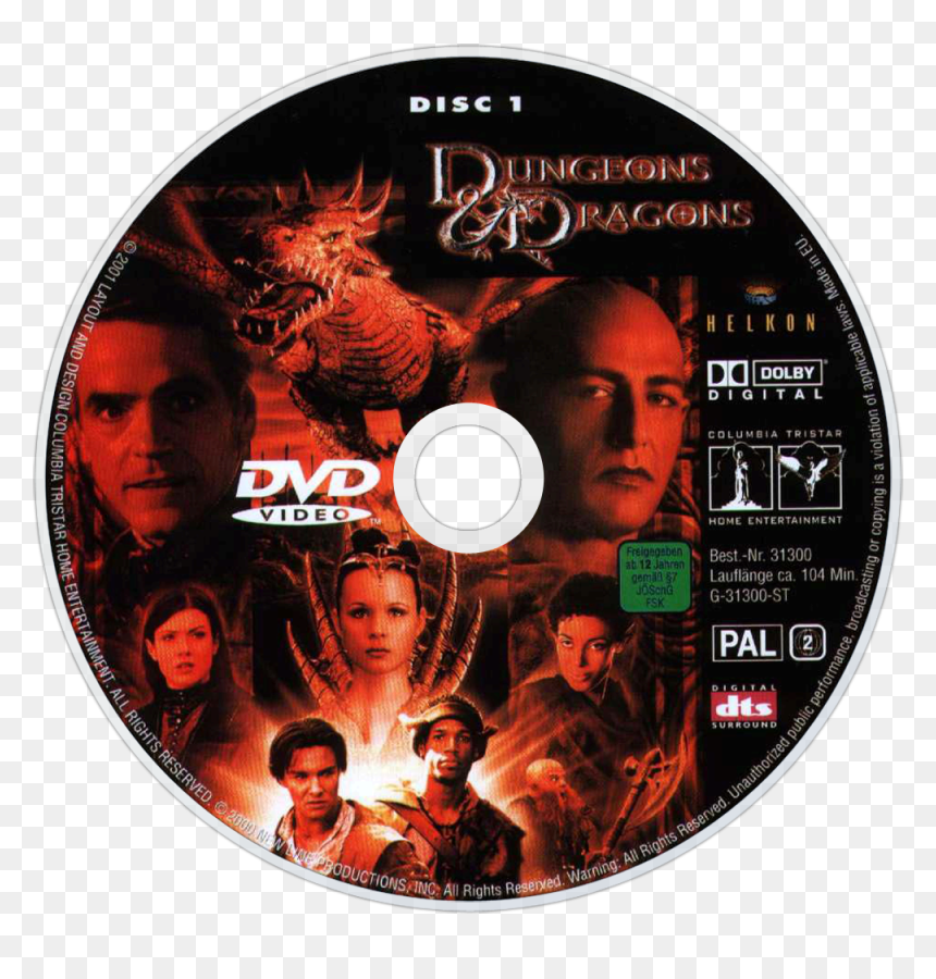 Dungeons & Dragons Dvd Disc Image - Dungeons & Dragons 2000 Dvd, HD Png Download - dungeons and dragons png