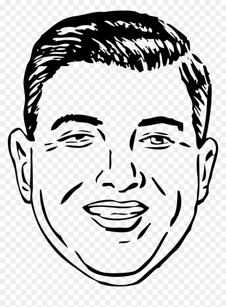 Round Face Clip Art, HD Png Download - laughing man png