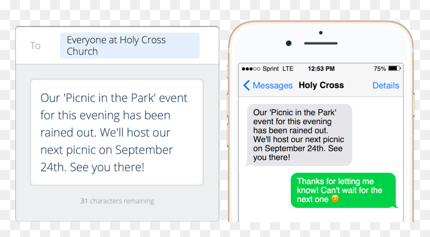 Text Message For Event, HD Png Download - text message png