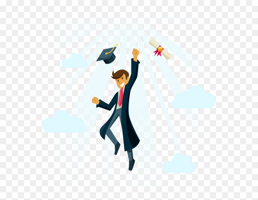 Graduation Ceremony Student Clip Art Image Vector Graphics - Illustration, HD Png Download - graduation clipart png