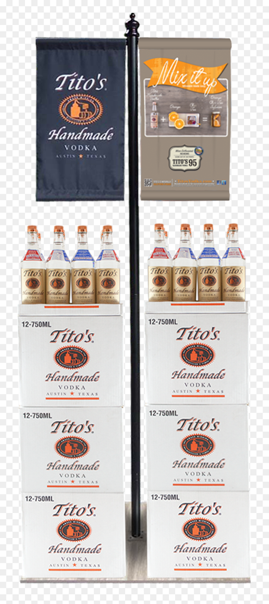 Tito"s Vodka Banner Display - Tito's Vodka, HD Png Download - tito's vodka logo png