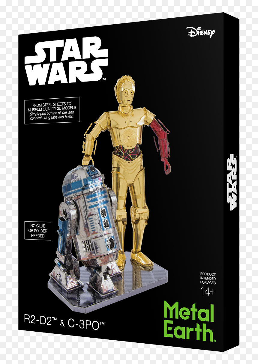 Metal Earth Girt Box Sets - Metal Earth C3po R2d2, HD Png Download - c3po png