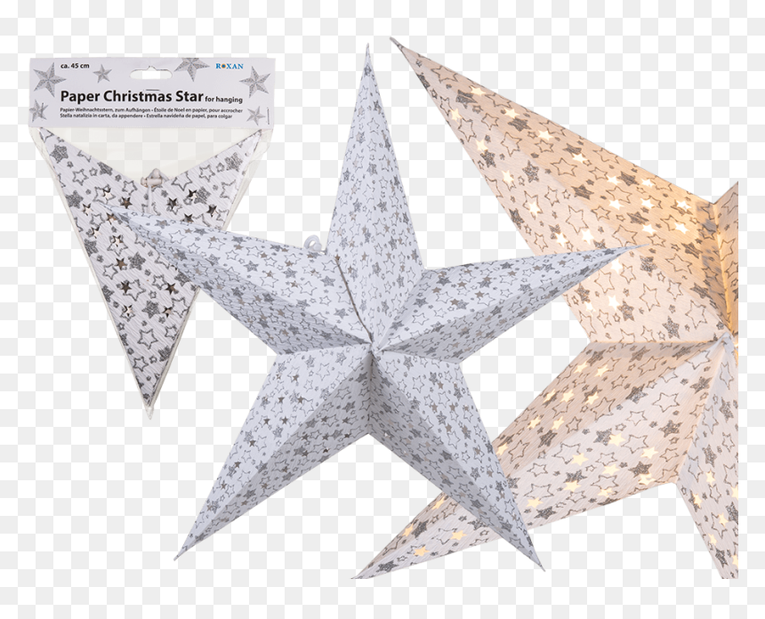 Transparent Christmas Star Png - White Christmas Star Paper, Png Download - christmas star png