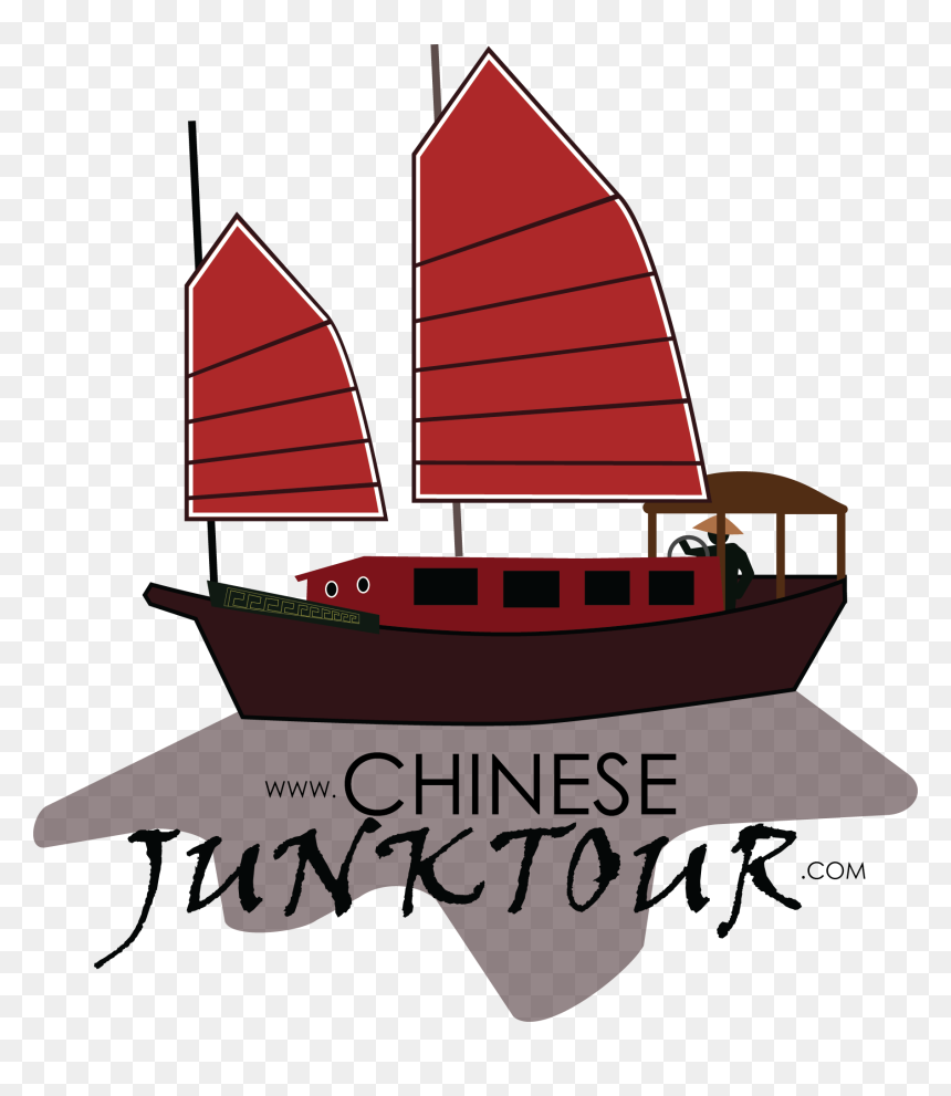 Chinese Boat Clipart, Png Download - Black And White, Transparent Png - boat clipart png