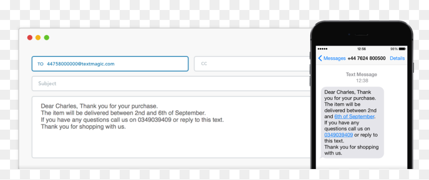 Email To Sms Service Overview - Email To Sms, HD Png Download - text message png