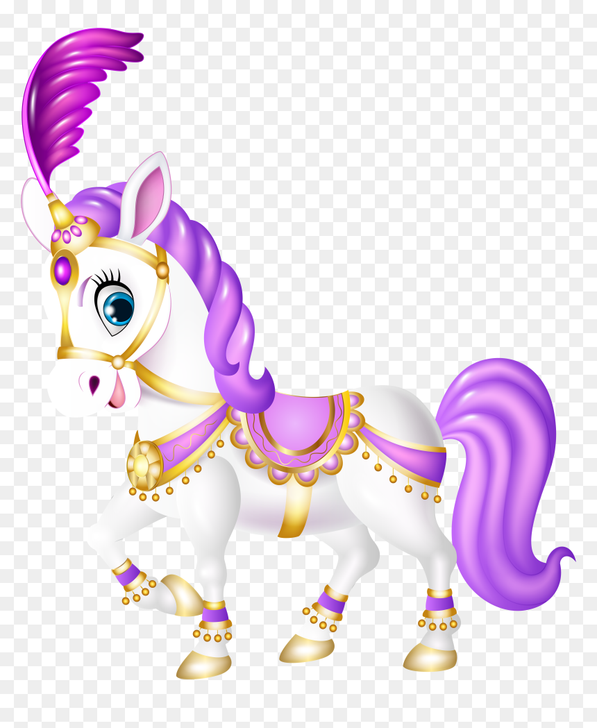 Cute Purple Pony Cartoon - Pony Cartoon Png, Transparent Png - unicorn clipart png