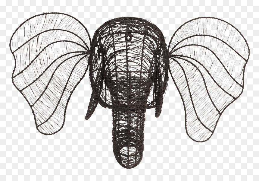Nkuku Eko Wire Elephant Head , Png Download - Nkuku Eko Wire Elephant Head In Rust, Transparent Png - elephant head png