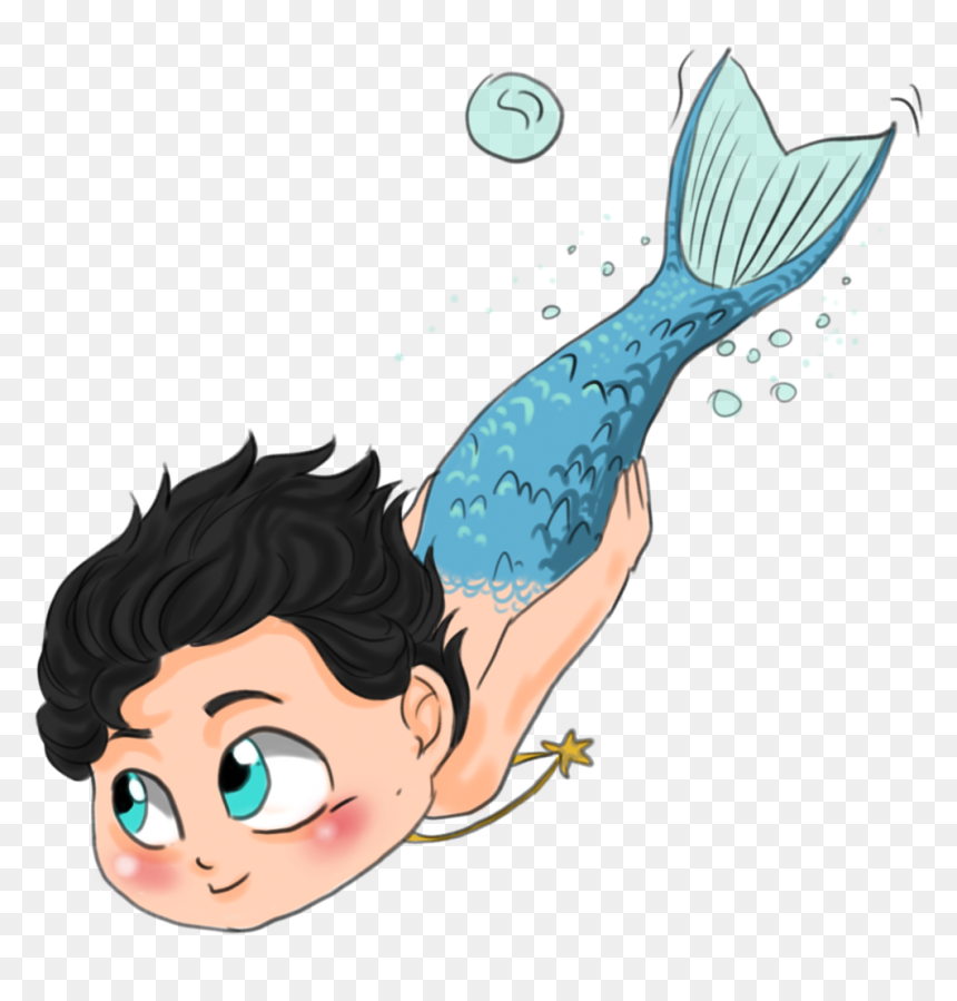 Hannibal Mermaid Au - Merman Clipart, HD Png Download - boy clipart png