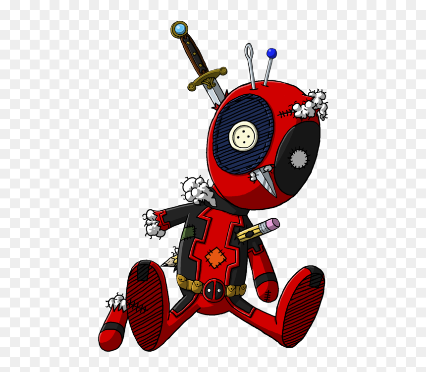 Deadpool Voodoo Doll - Deadpool Voodoo Doll Tattoo Outline, HD Png Download - voodoo doll png