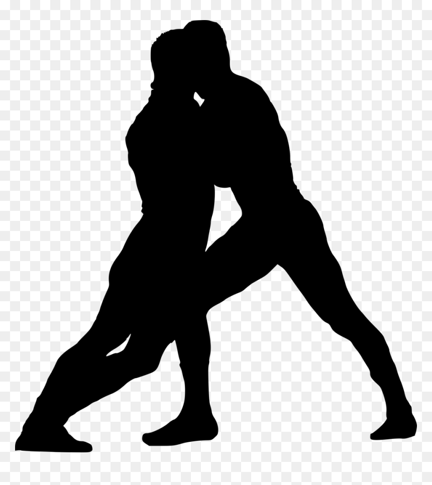 Silhouette, HD Png Download - wrestling silhouette png