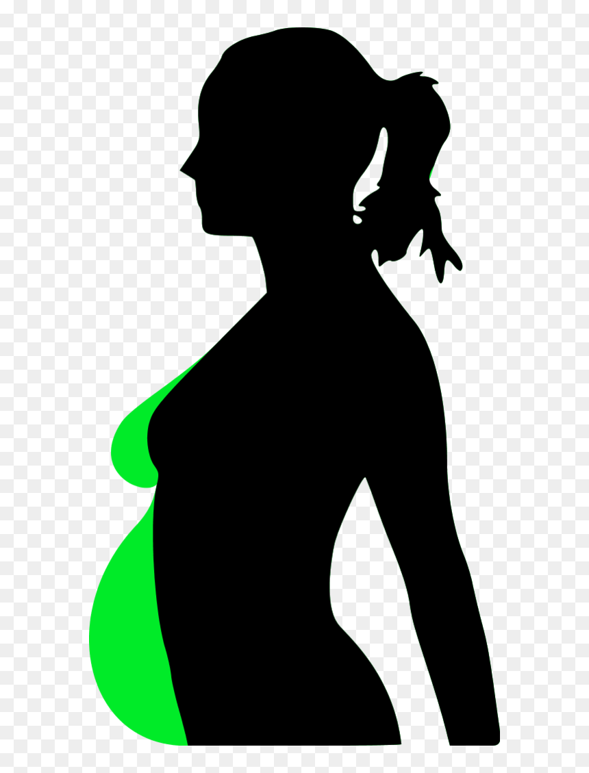Pregnancy Woman Cartoon Clip Art - Pregnant Clip Art, HD Png Download - pregnant silhouette png