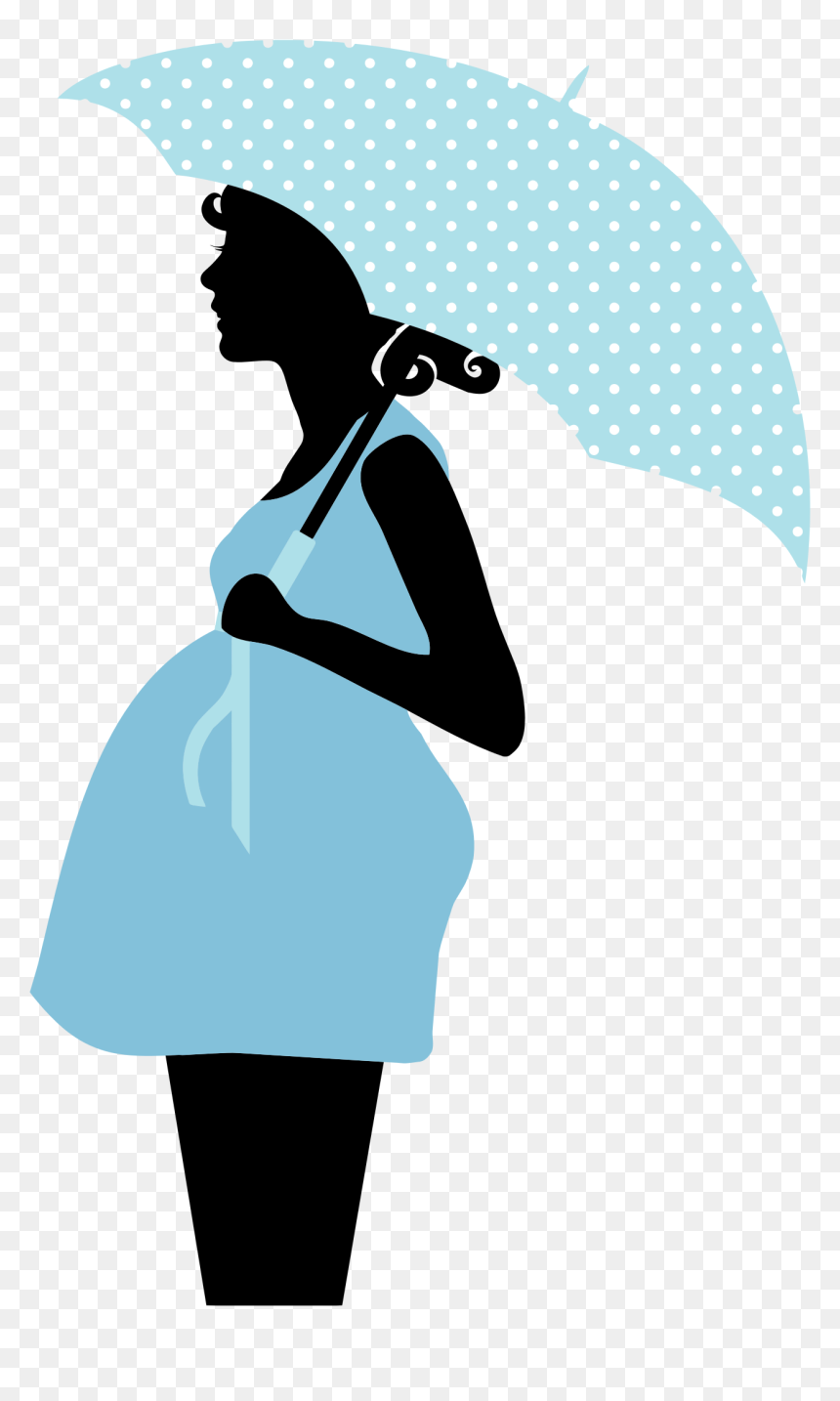 Baby Shower Pregnant Clipart, HD Png Download - pregnant silhouette png