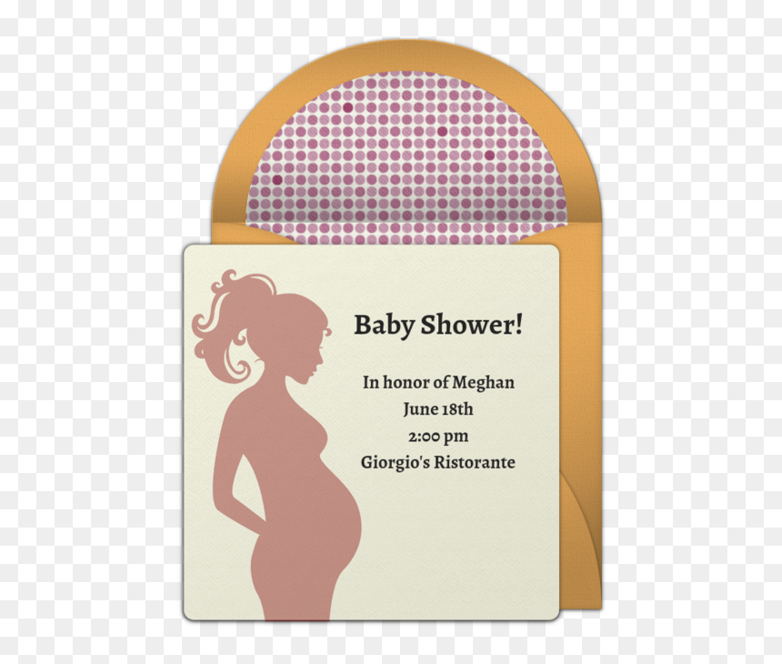 Pregnant Silhouette Online Invitation - Vector Graphics, HD Png Download - pregnant silhouette png