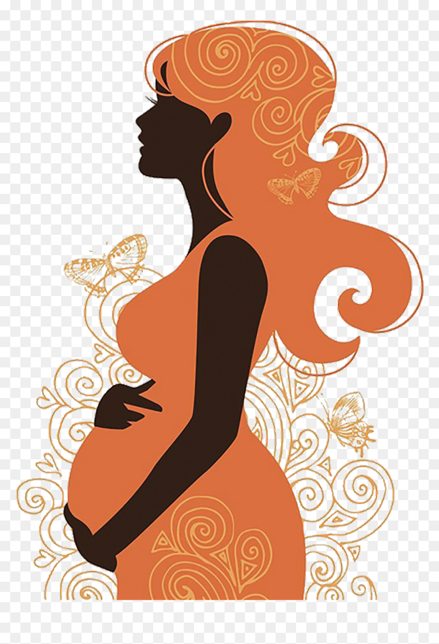 Pregnancy Woman Silhouette Clip Art - Pregnant Qomen Silhouettes, HD Png Download - pregnant silhouette png