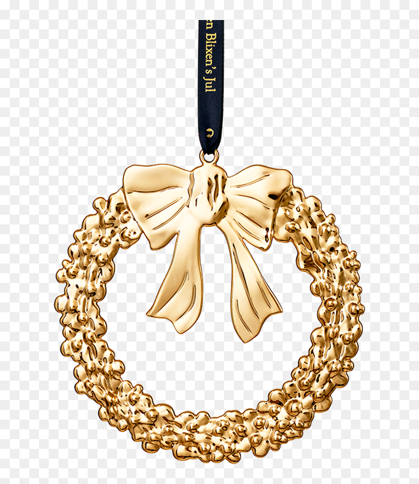 Christmas Wreath H12 5 Gold Plated Karen Blixen - Rosendahl Karen Blixen Jul, HD Png Download - gold wreath png