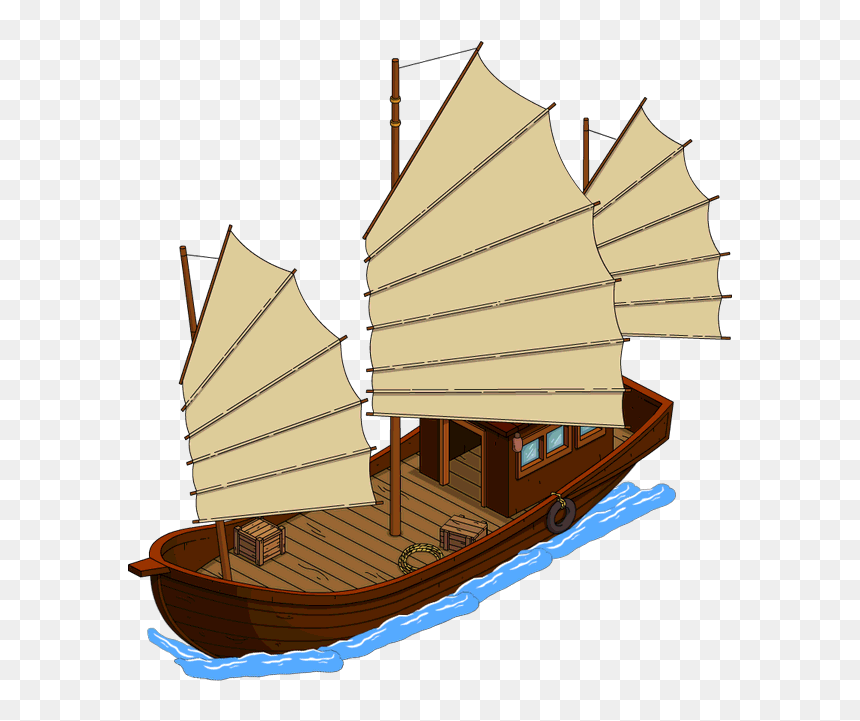 Chinese Junk Menu - Simpsons Tapped Out Boat, HD Png Download - boat clipart png