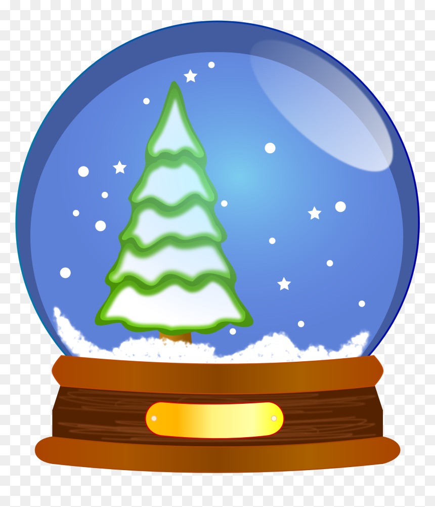 Snow Globe Xmas Tree Christmas - Snow Globe, HD Png Download - xmas png