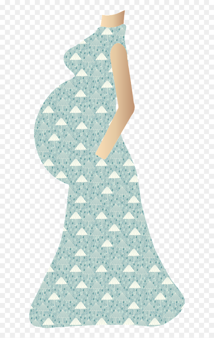 Gown, HD Png Download - pregnant silhouette png