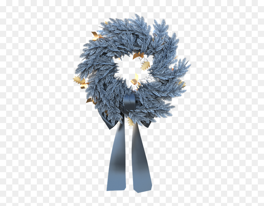 Artificial Flower, HD Png Download - gold wreath png