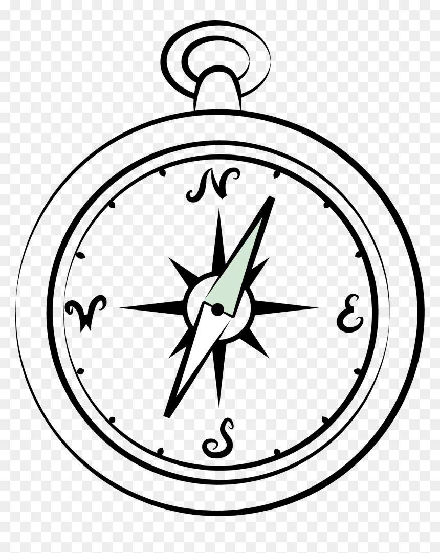 Transparent Hand Drawn Arrows Png - Compass Drawing, Png Download - imagem png