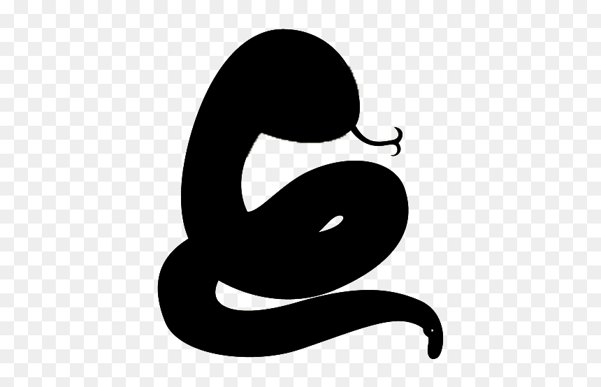 Snake Silhouette Black Drawing - Black Snake Silhouette Transparent, HD Png Download - black snake png