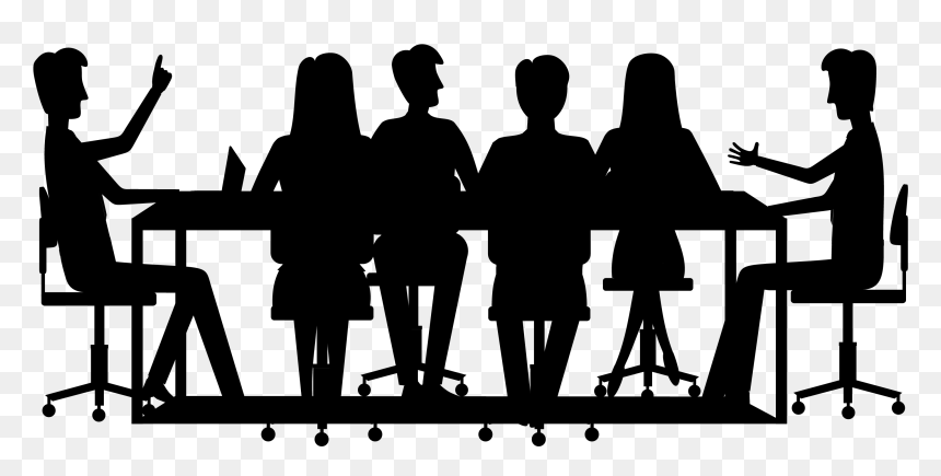 Public Relations Social Group Human Behavior Business - Silhouette People Group Png, Transparent Png - business people sitting png