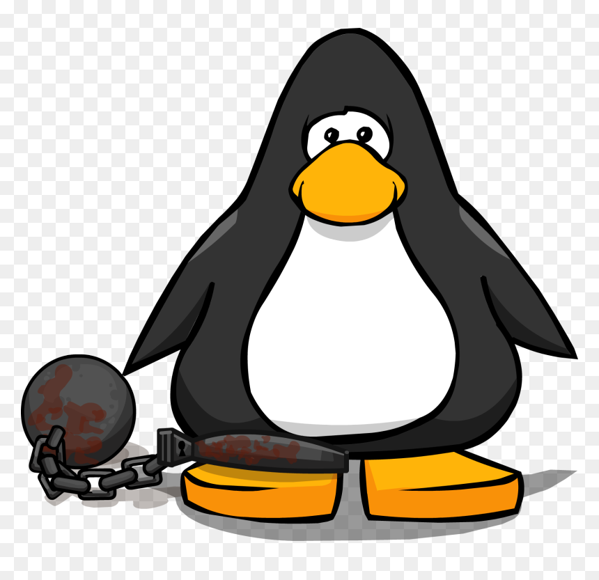 Ball And Chain On A Player Card - Club Penguin Spinny Hat, HD Png Download - ball and chain png