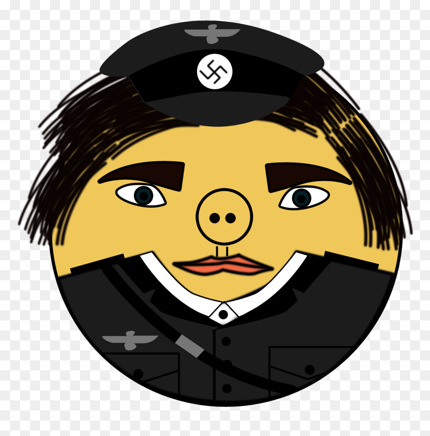Officer - Cartoon, HD Png Download - hitler hair png