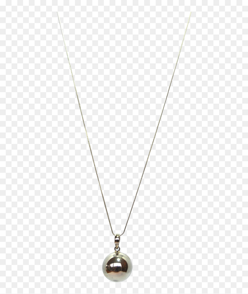 Sterling Silver Chain With Harmony Ball - Locket, HD Png Download - ball and chain png