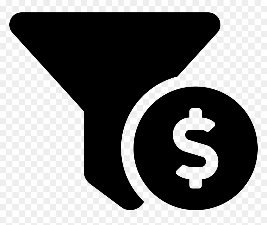 Funnel Dollar Icon, HD Png Download - dollar icon png