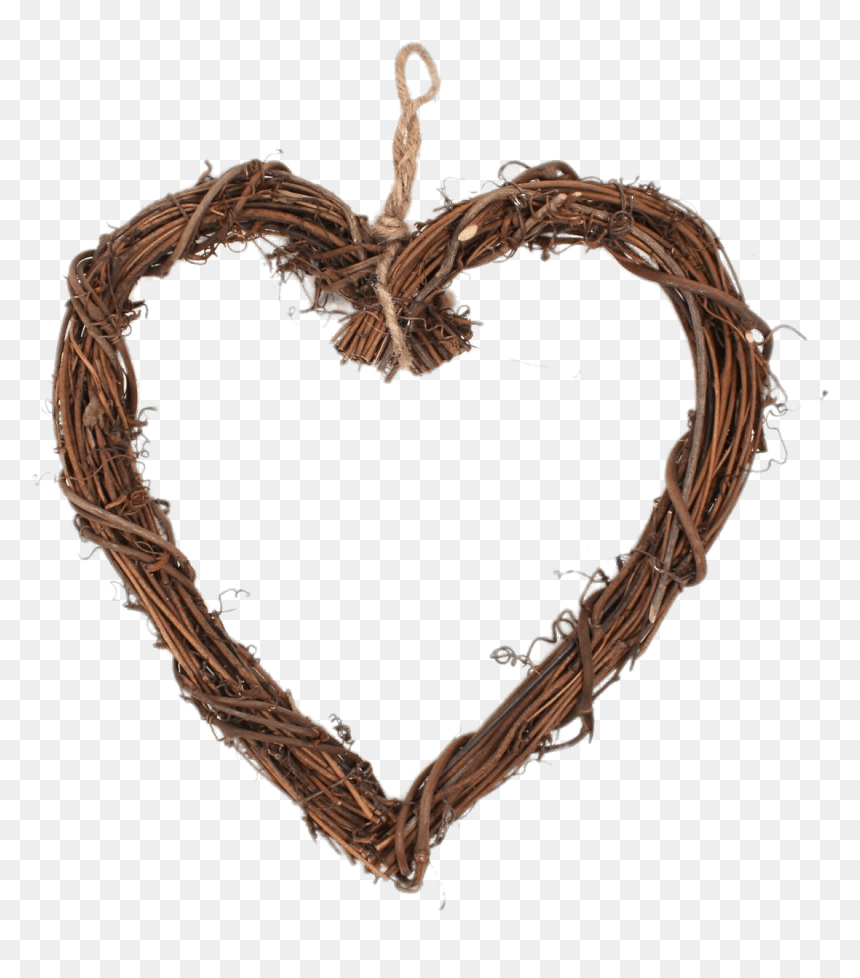 Heart Shaped Wreath Transparent Png - Wood Wreath Png, Png Download - twigs png