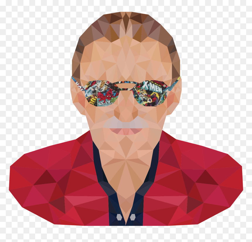 A Low Poly Illustration Of The Talented Stan Lee Concept - Stan Lee Illustration, HD Png Download - sebastian stan png