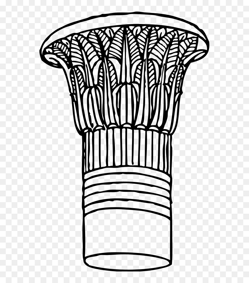 Papyrus Capital Svg Clip Arts - Column With Bell Capital, HD Png Download - papyrus png