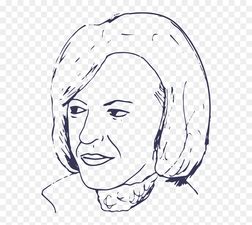 Ingeborg Bachmann - Sketch, HD Png Download - hitler hair png