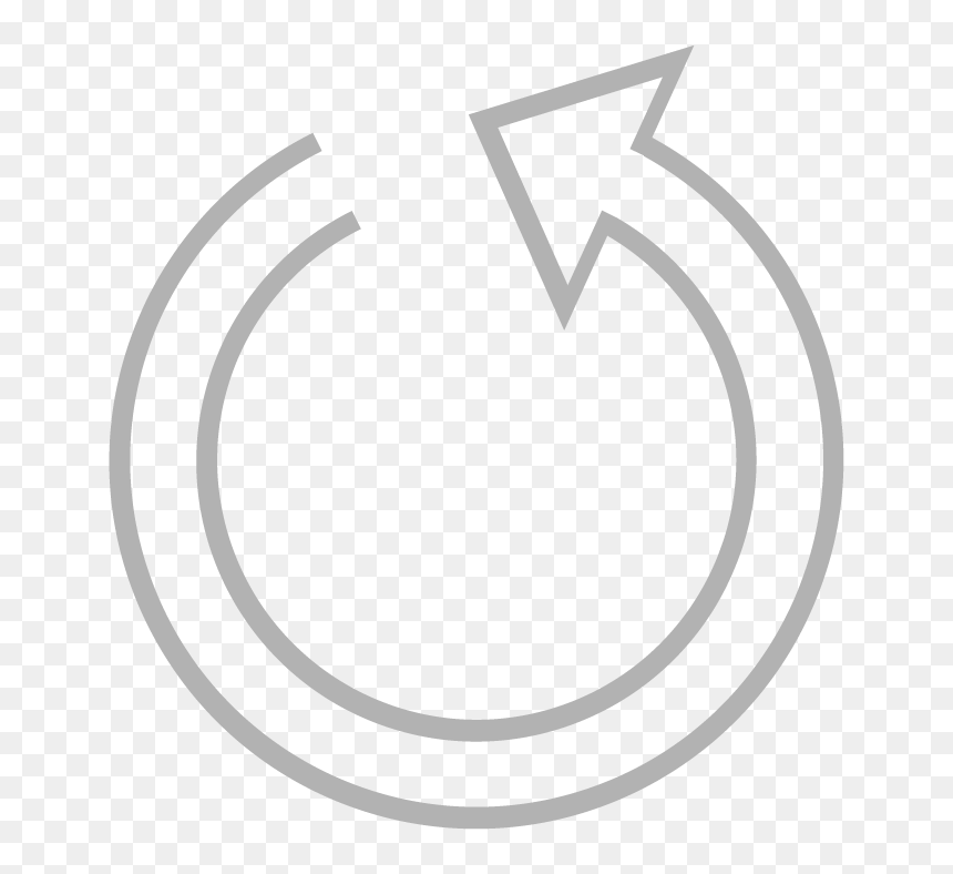 White Circular Arrow Png, Transparent Png - gray circle png