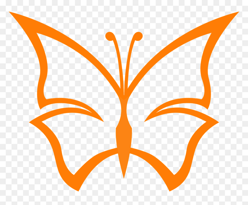 Drawing Butterfly Black And White, HD Png Download - decorative shapes png